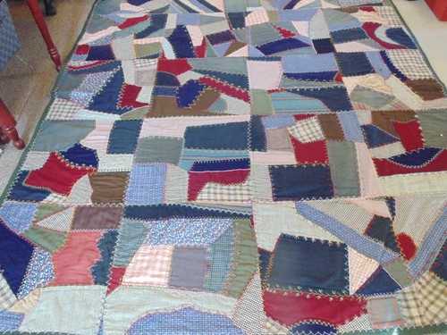 Vintage wool and blend crazy - and,