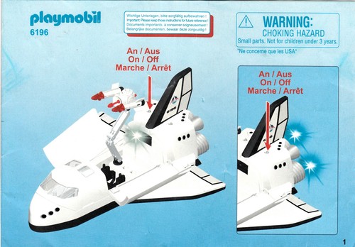 Rare notice playmobil navette - playmobil,