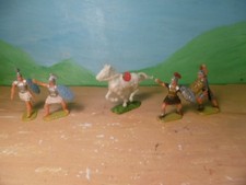 ELASTOLIN 4CM  4 ROMAINS   SANS ARME + 1 CHEVAL NO STARLUX  LOT 2