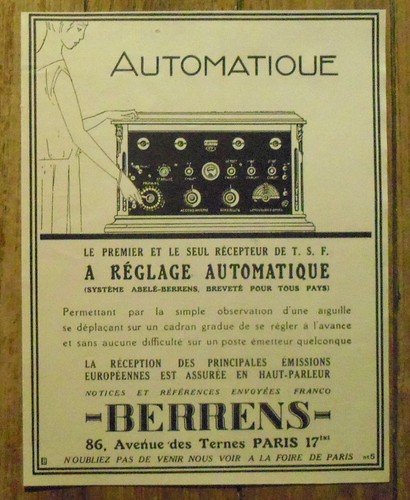 Publicite berrens recpteur - berrens,