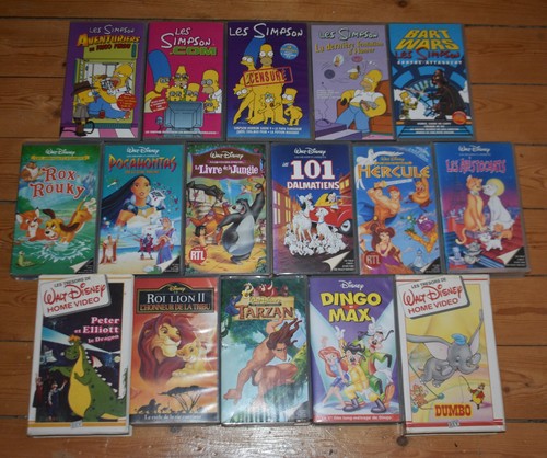 Lot x16 vhs dessins - vhs,