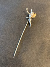 Epingle à cravate en argent femme papillon Art Nouveau c. 1900