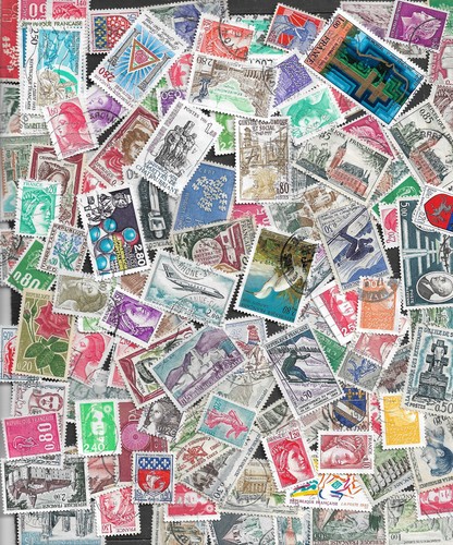 Lot 100 timbres francais - lot,
