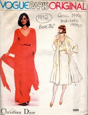 1970s Vintage Vogue Couture