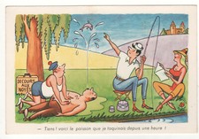 CARTE POSTALE HUMORISTIQUE : PÊCHE - PÊCHEUR - NON ÉCRITE
