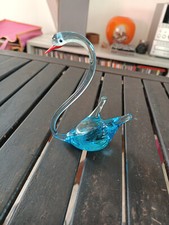 Cygne turquoise en verre de Murano