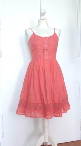 Robe soleil couleur corail - robe,