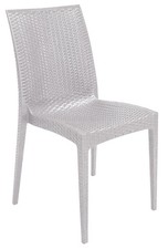 CHAISE BISTRO ROTIN BLANC