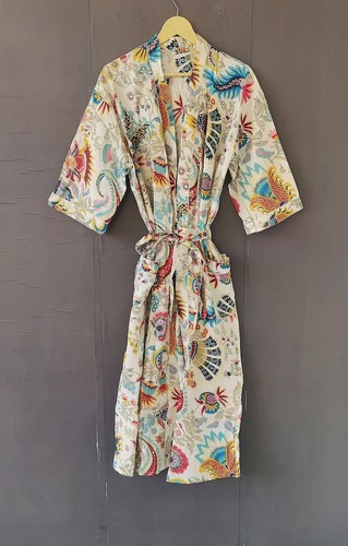 Robe kimono longue - kimono, coton
