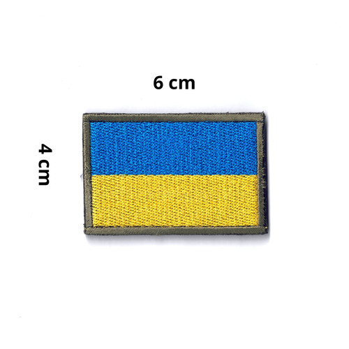 Patch ukraine flag badge 6x4cm - ukraine,