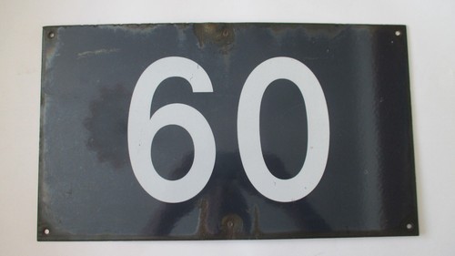 Plaque émaillée sncf numéro - émaillée,