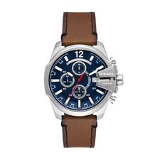 Montre Homme DIESEL BABY CHIEF DZ4599 Chrono Cuir Brun Bleu