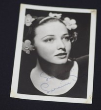 Laraine Day autographed 3" x 5" signed photo card