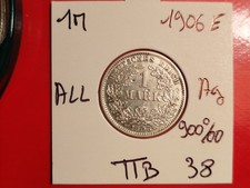 Allemagne 1 Mark 1906 E