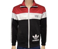Adidas Originals Chile 62 track jacket Rétro Vintage Red Black Size S 