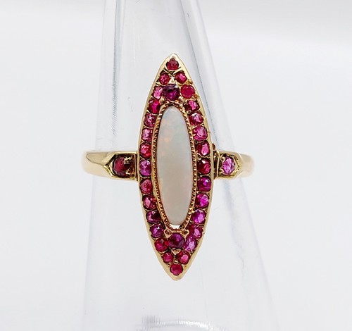 Bague marquise antique 18k - bague,