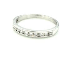 MAGNIFIQUE BAGUE OR 18 CARATS - Alliance en diamants 0,26 carat - 1,74 g