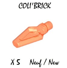 Lego 27257 - 5x Pointe lance Minifig Weapon Spear Tip - Trans Neon Orange - NEW