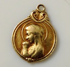 Pendentif Médaille Religieuse vierge En plaqué or