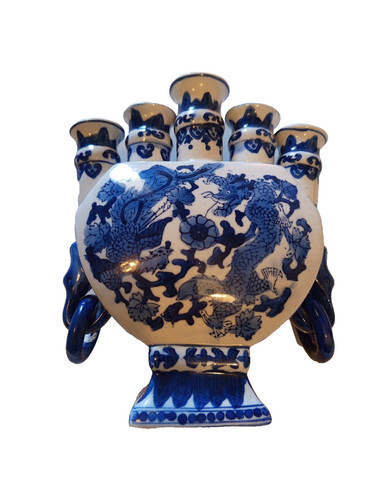 Vase chinois bleu blanc 5 - chinois, et