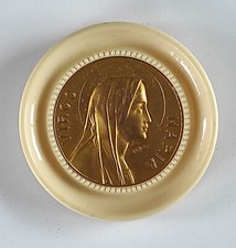 Plaque Religieuse Virgo Maria Vierge Marie Ancienne 