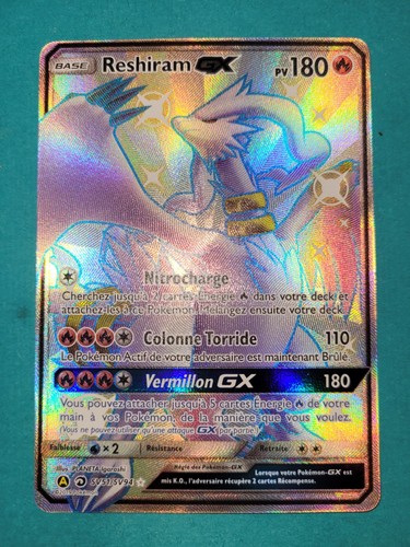 Carte pokemon reshiram gx - pokemon,