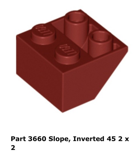 Lego 3660 dark red slope - 3660,