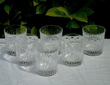 Artisanat de Lorraine - Service de 6 verres à whisky en cristal taillé dlg Tommy