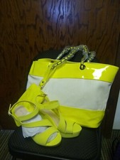 Matching shoes and handbag