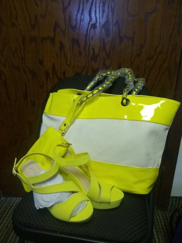 Matching shoes and handbag