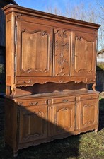 Crédence,Buffet deux corps Louis XV en chêne de Château H 273 cm...