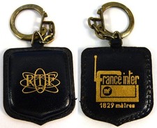 Porte-clés - ORTF - FRANCE INTER - Cuir -