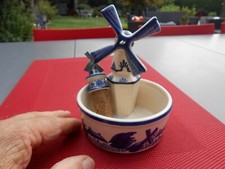 Delft Vide Poche Moulin à Vent Bouchon Pot Moutarde Confiture Miel Salière Sauce