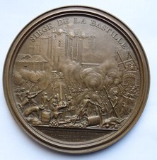 Médaille de la Monnaie de Paris Siege de la Bastille 1975 Bronze 230gr78