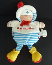 35. DOUDOU ET COMPAGNIE PELUCHE LES BOUILLES P'TIT MATELOT GARCON BLEU BLANC BE