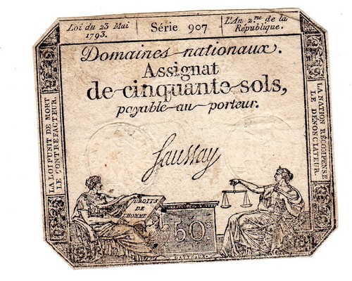 France assignat sols - 50,