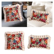 Oreiller décoratif floral vintage rétro pour dortoir canapé lit à