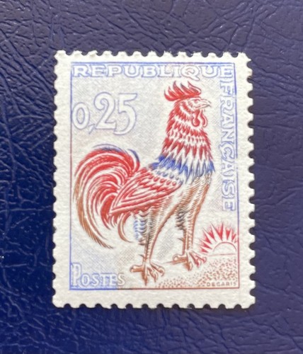 Timbre france 1962 - timbre, coq