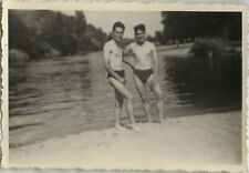 PHOTO ANCIENNE - VINTAGE SNAPSHOT - HOMME TORSE NU MAILLOT BAIN SLIP - MAN