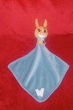 Doudou Walibi Peluche Kangourou Orange Mouchoir Bleu