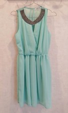 Robe vert turquoise voile