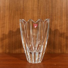 Jan Johansson & Orrefors - Vase tulipe vintage cristal design Suède 1970s