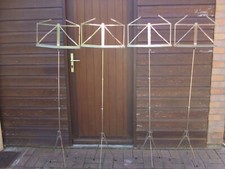 4 anciens pupitres porte partition musicales en acier inox pliable, ajustable