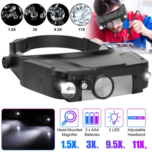 Led jeweler head headband - head,