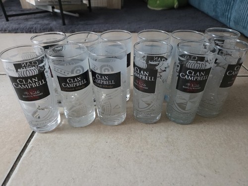 Lot verres clan - lot, campbell