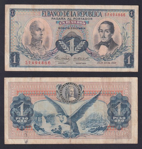 Billet banque colombie 1 - banque,