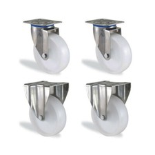 Lot roulettes pivotante et