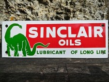 Plaque émaillée Garage SINCLAIR OILS Enamel sign no Gulf Pennzoil Mobil STP Esso