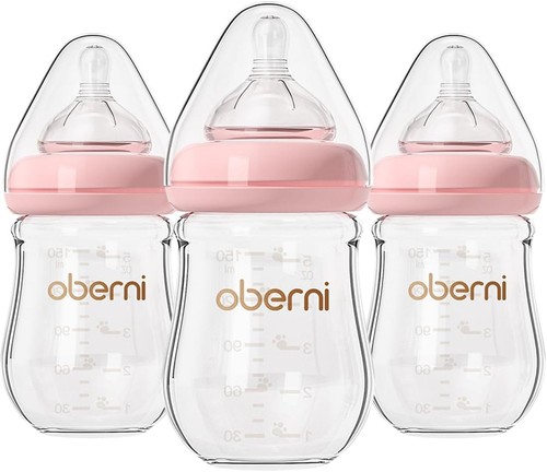 Lot biberons en verre - de,