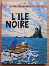 album tintin -l ile noire serie B36  eo 1966  redessinée par Bob de Moor